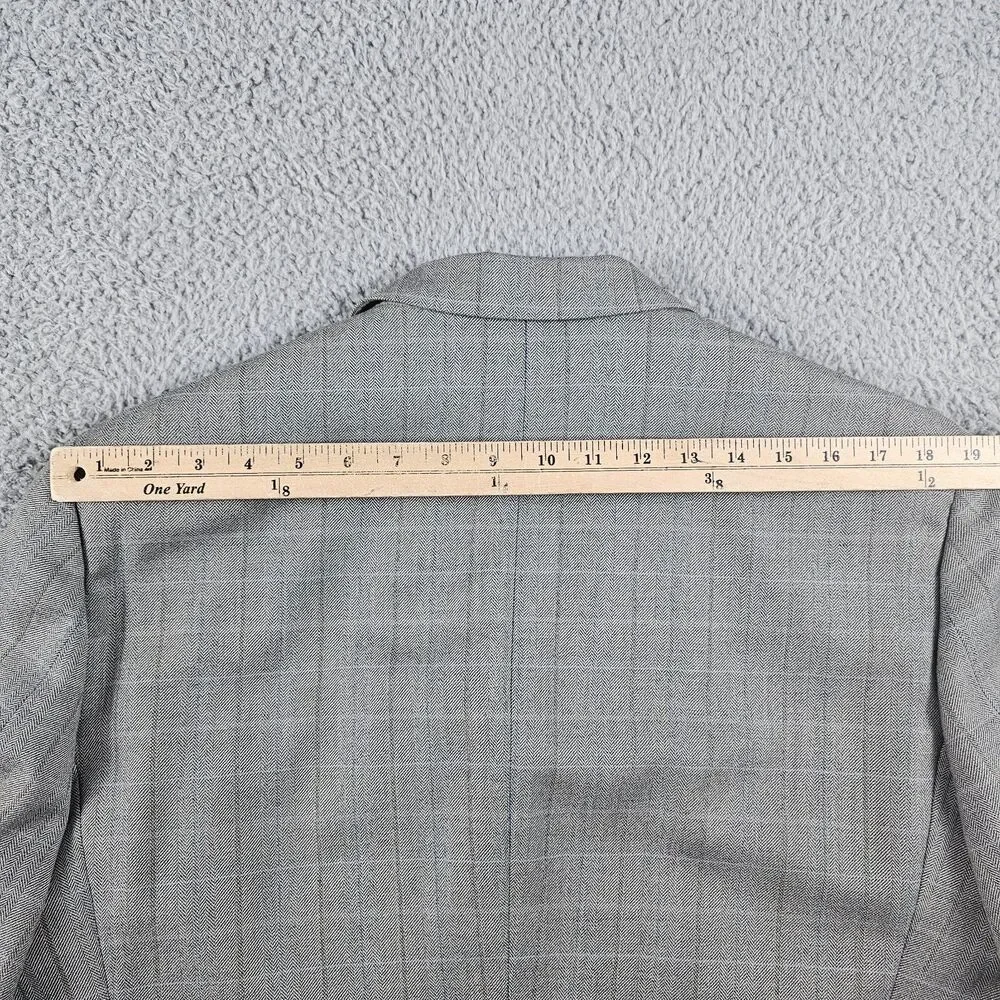 Pendleton Blazer Mens 42L Long Gray Wool Herringbone Sport Coat Jacket 2 Button